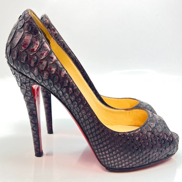 Christian Louboutin Shoes - Christian Louboutin Very Prive 120 Python Pumps 37